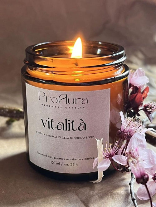 Candela profumata naturale in cera di cocco