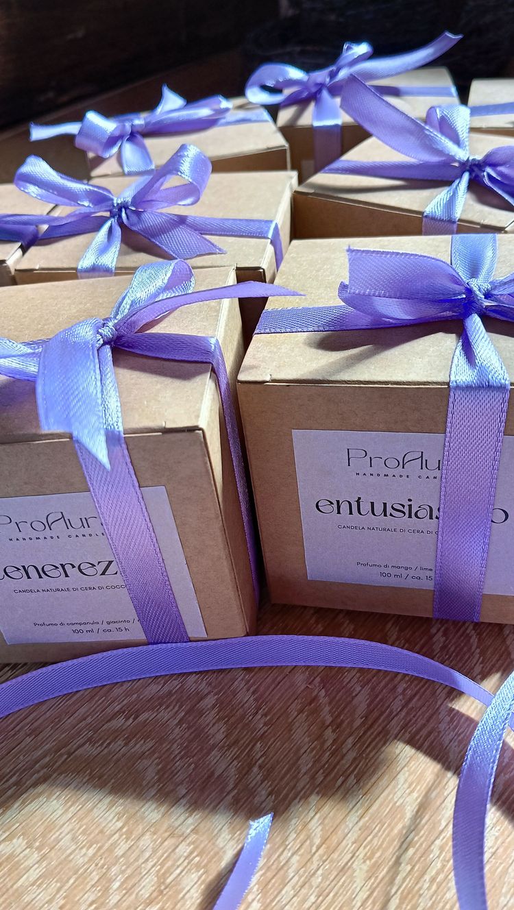 Collection of italian style scented candles